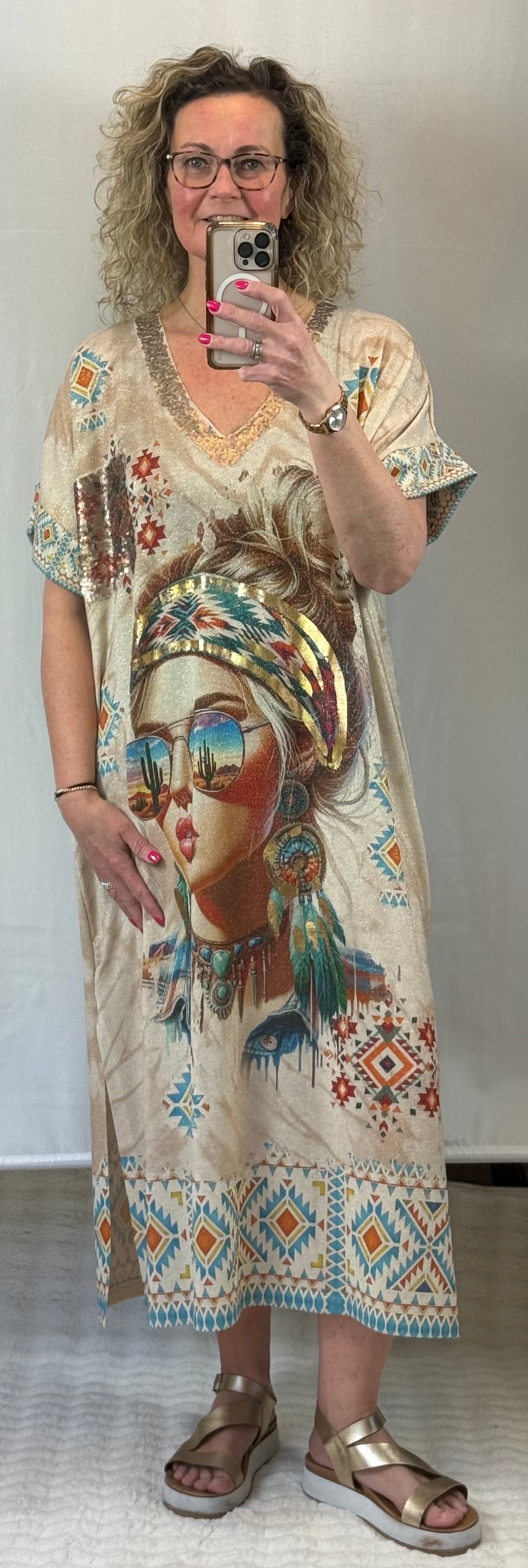 Lurex jurk 42/44/46/48/50