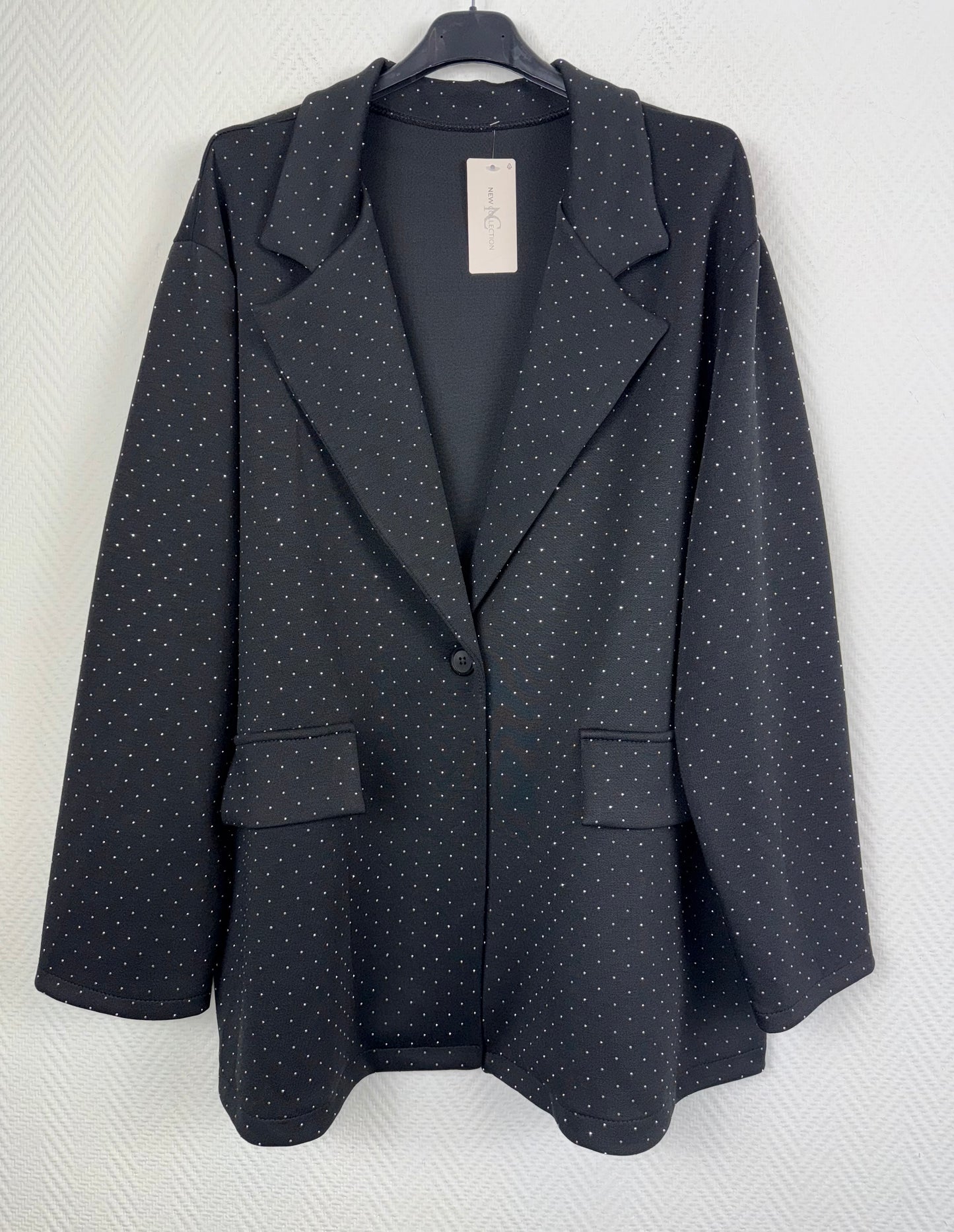 Comfy jogging blazer met strass steentjes 48/50/52/54