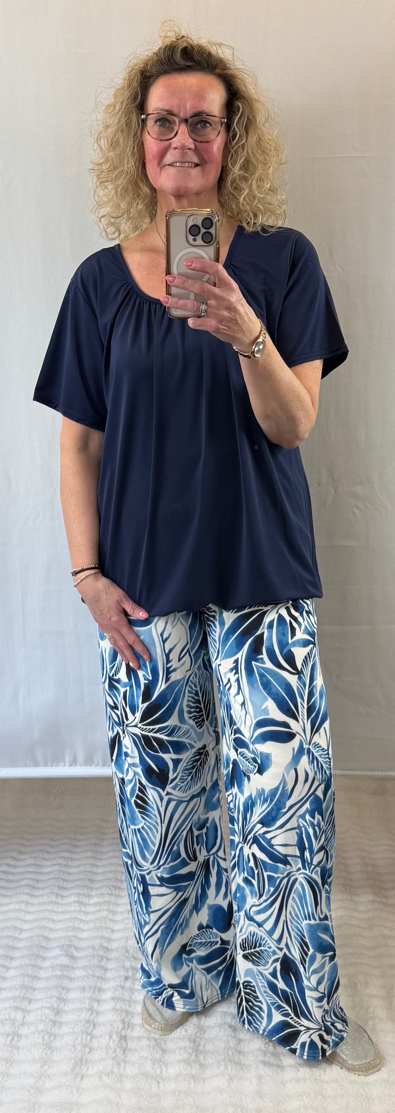Travelshirt V hals 44/46/48/50