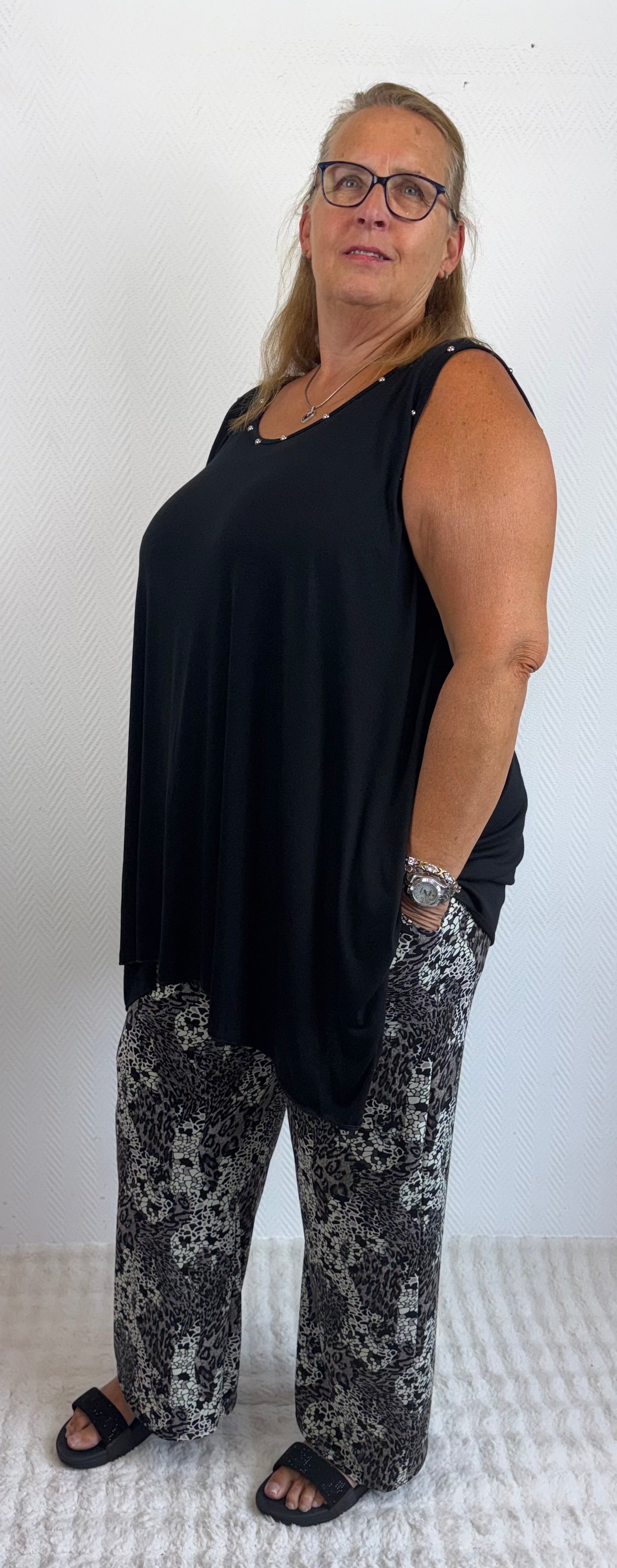 Viscose A lijn met studs 48/50/52/54