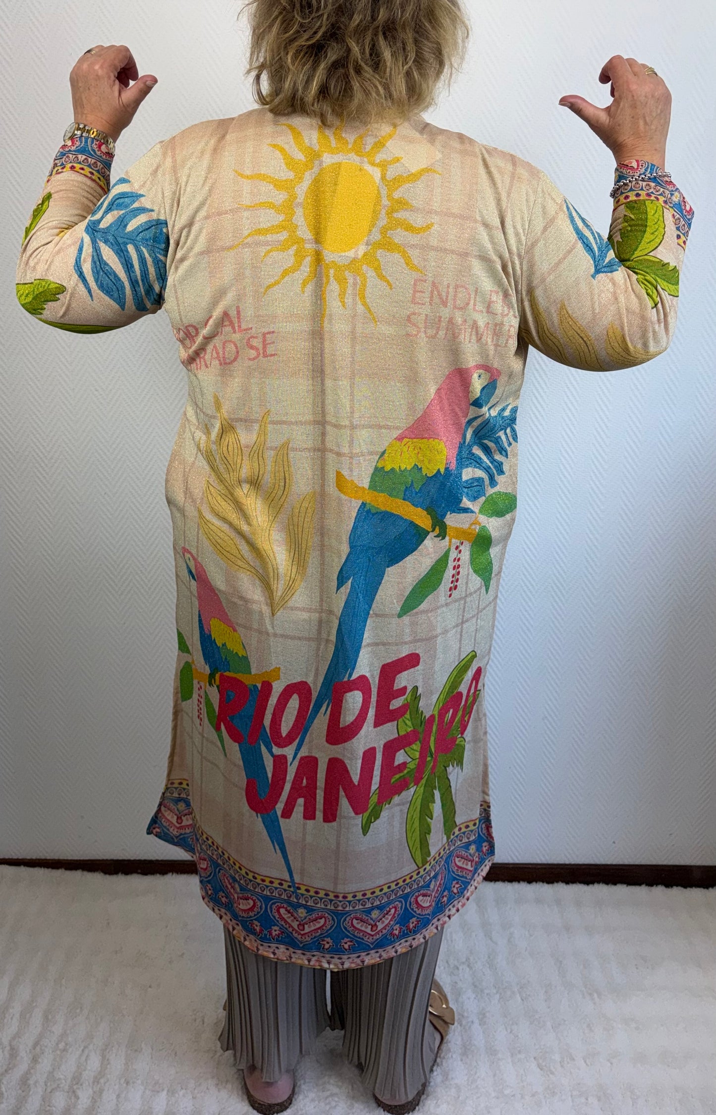 Lurex vesten print 40/42/46/48/50