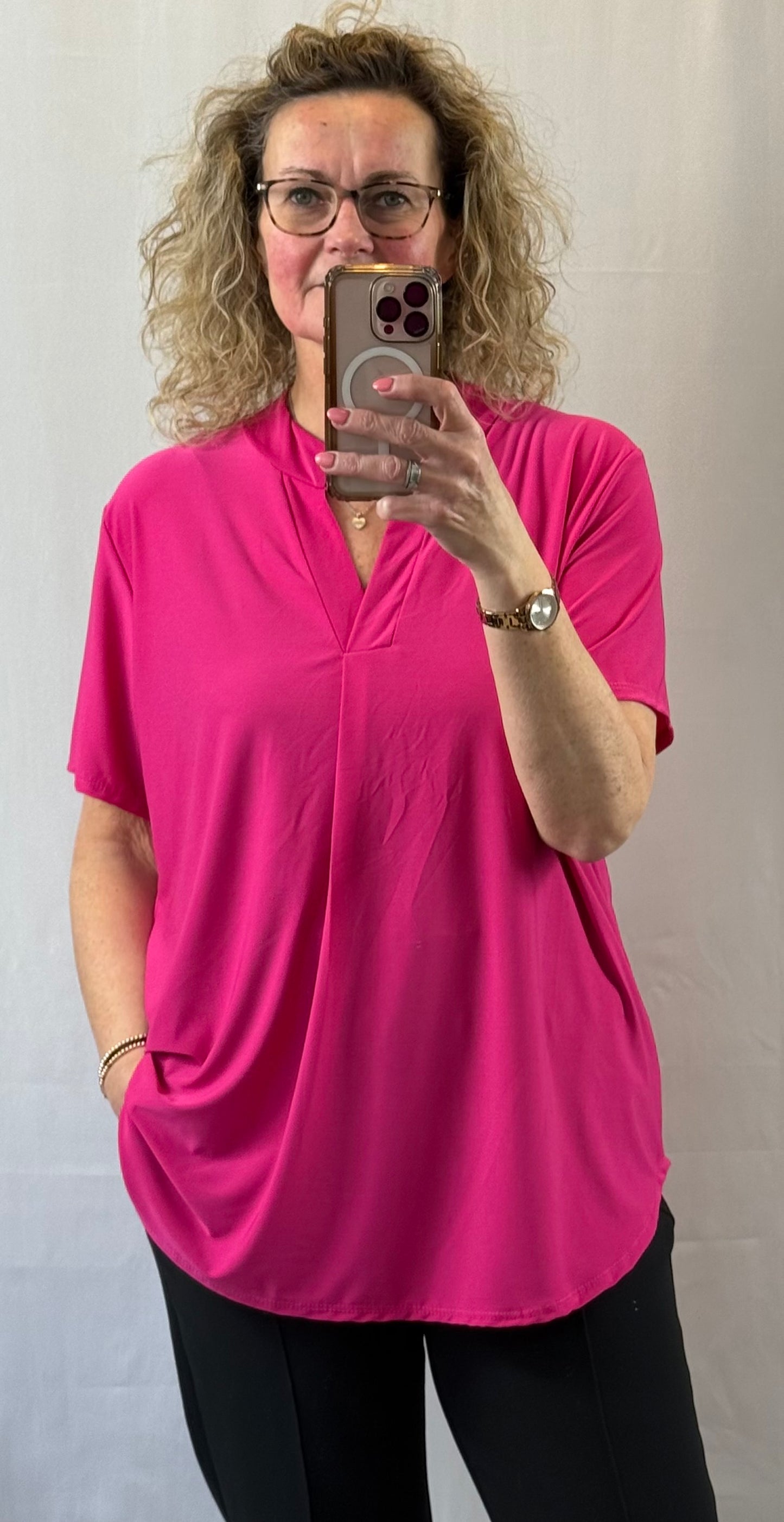 Basis shirt travelshirt korte mouwen 42/44/46/48/50