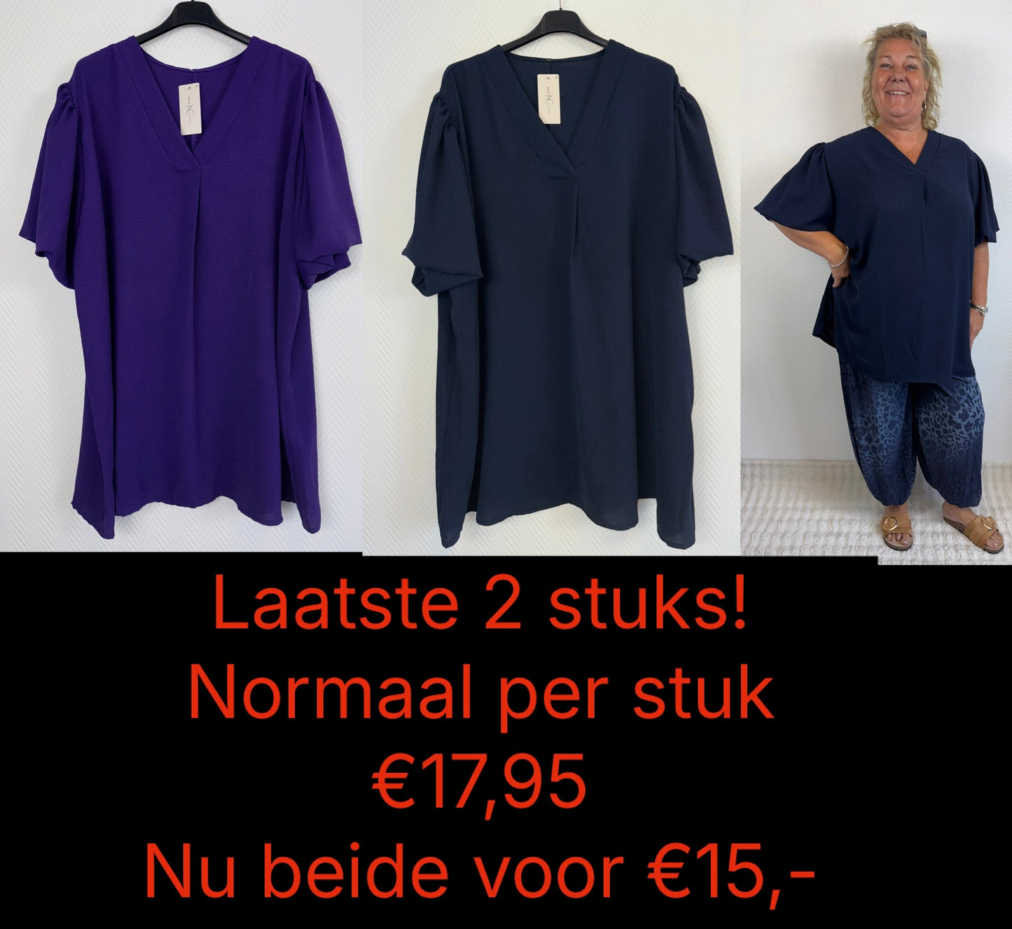 2x shirt Denise 48/50/52