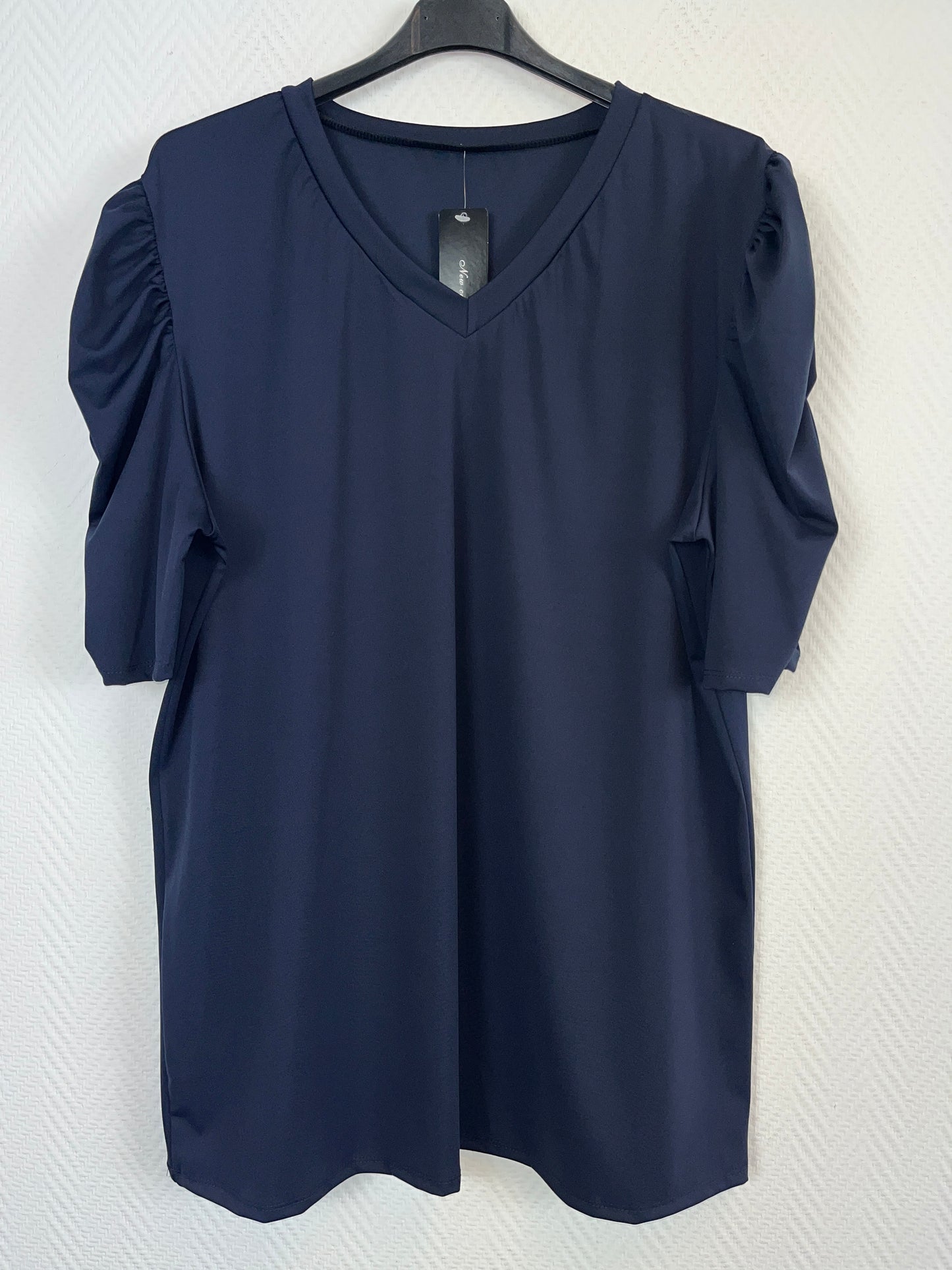 Travelshirt Linda met geplooide pofmouwen 42/44/46/48