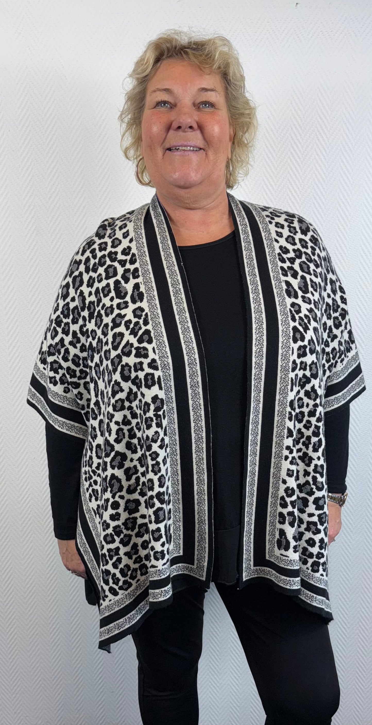 Luipaard poncho 44/46/48/50/52/54