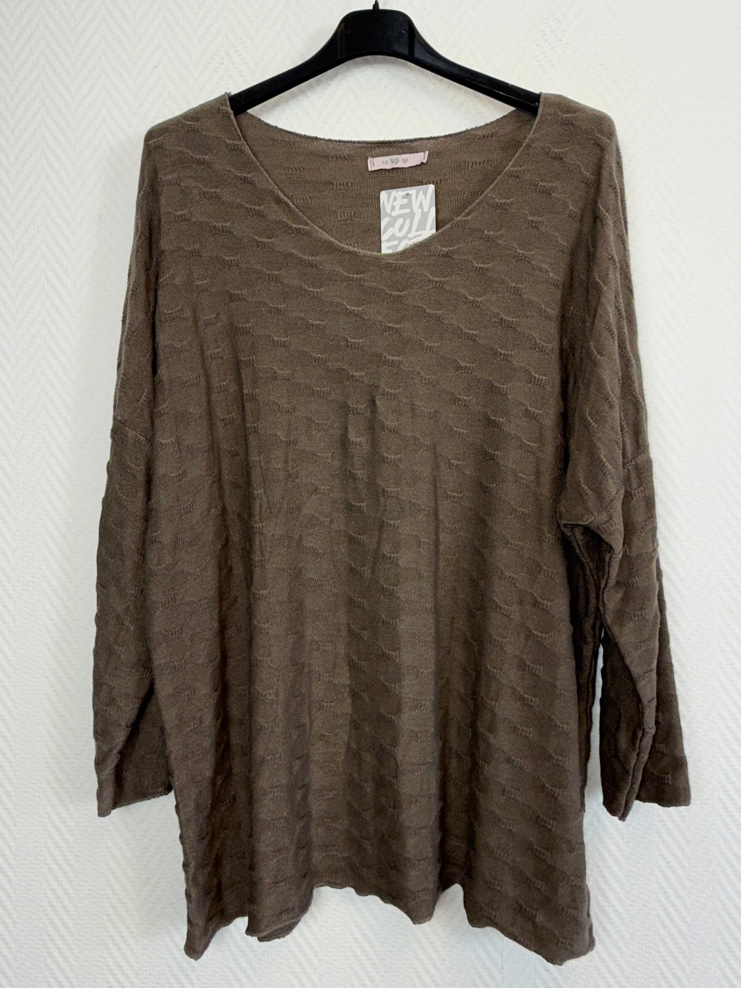 Shirt met los sjaaltje 40/42/44/46