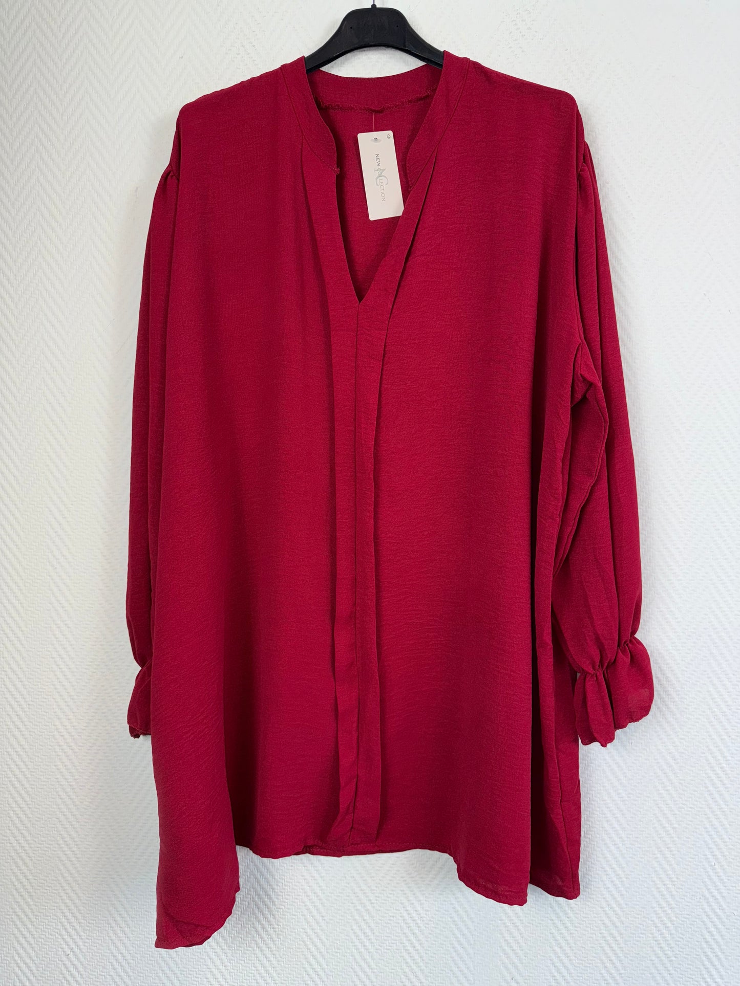 Shirt met roezelmouwtje Demi 50/52/54