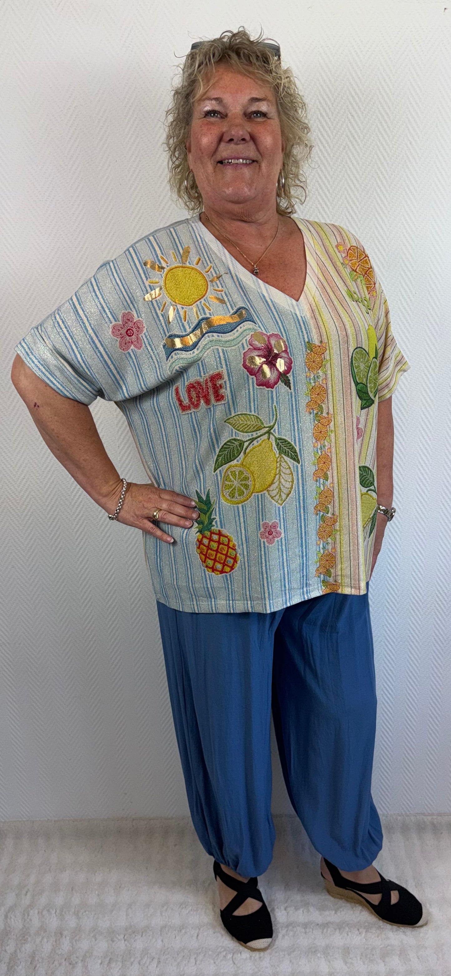 Lurex shirt Margarita 48/50/52/54