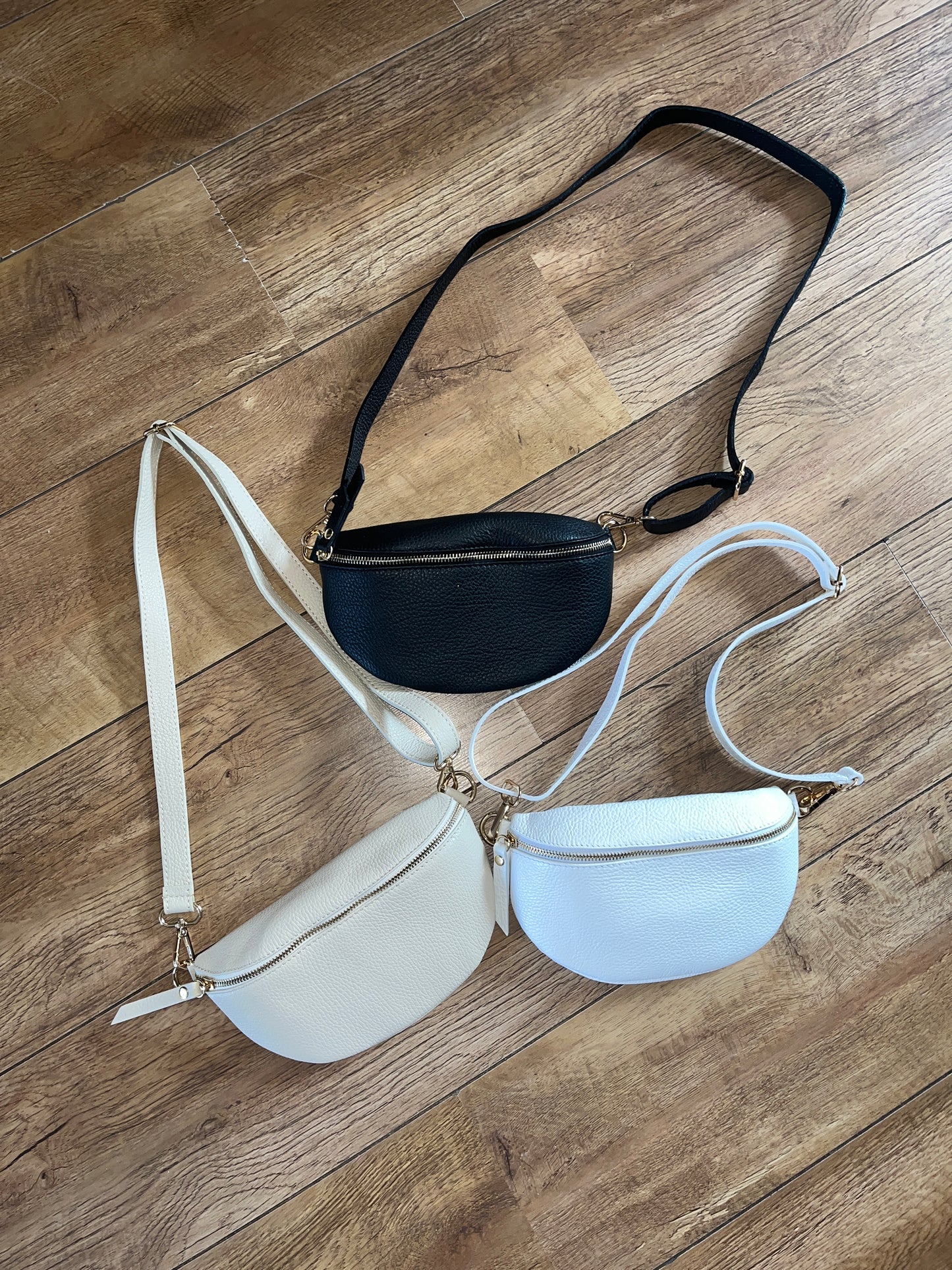 Buideltasjes echt leer