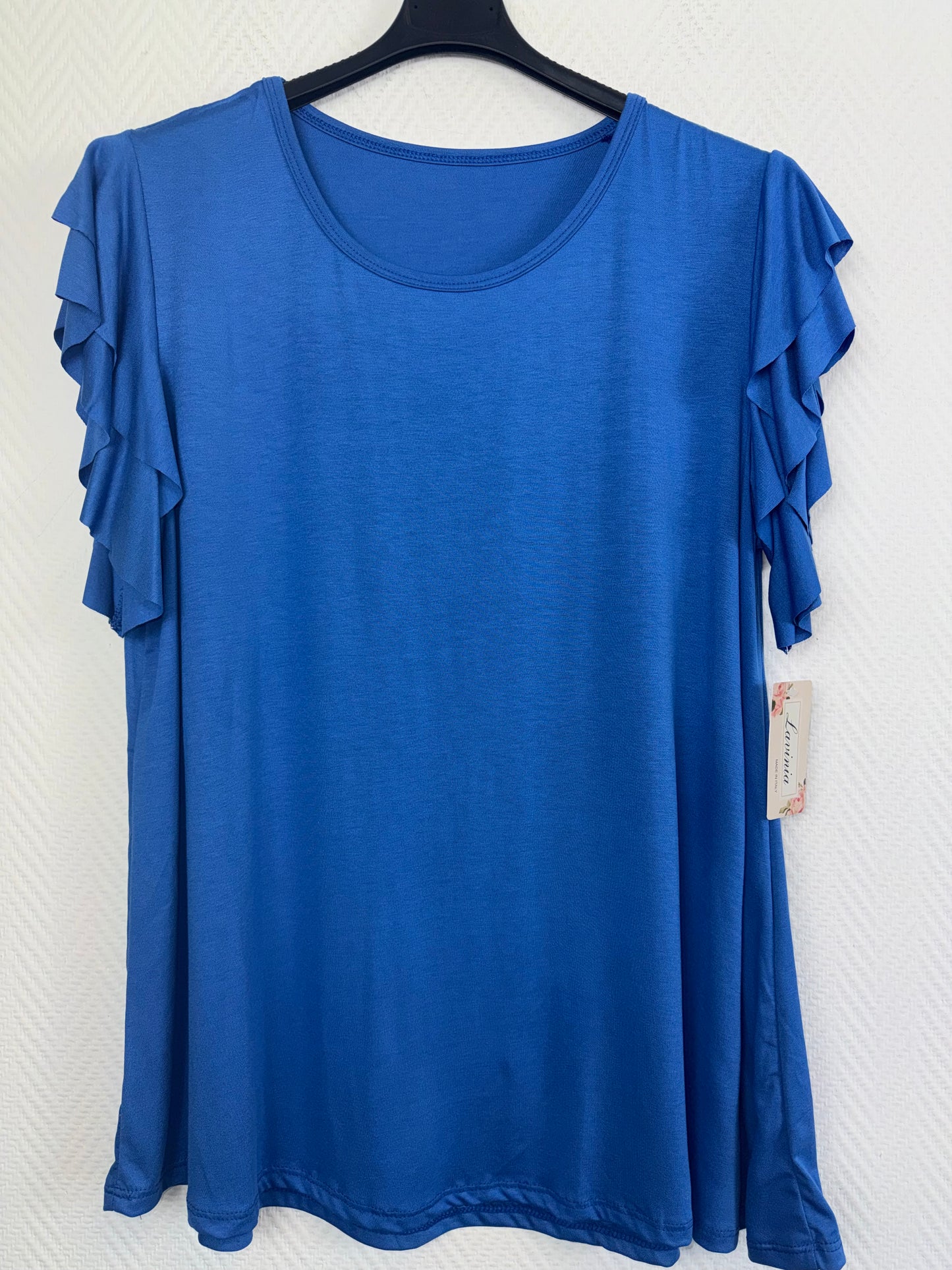 A lijn shirt met roezel mouw 46/48/50