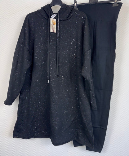 Set glitter zwart 46/48/50