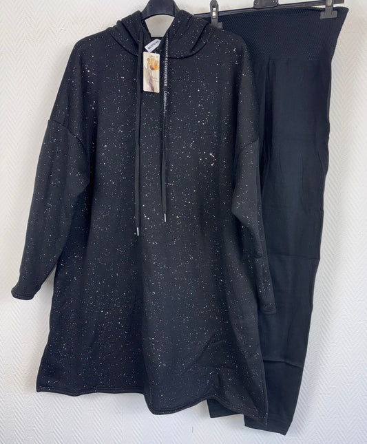 Set glitter zwart 46/48/50