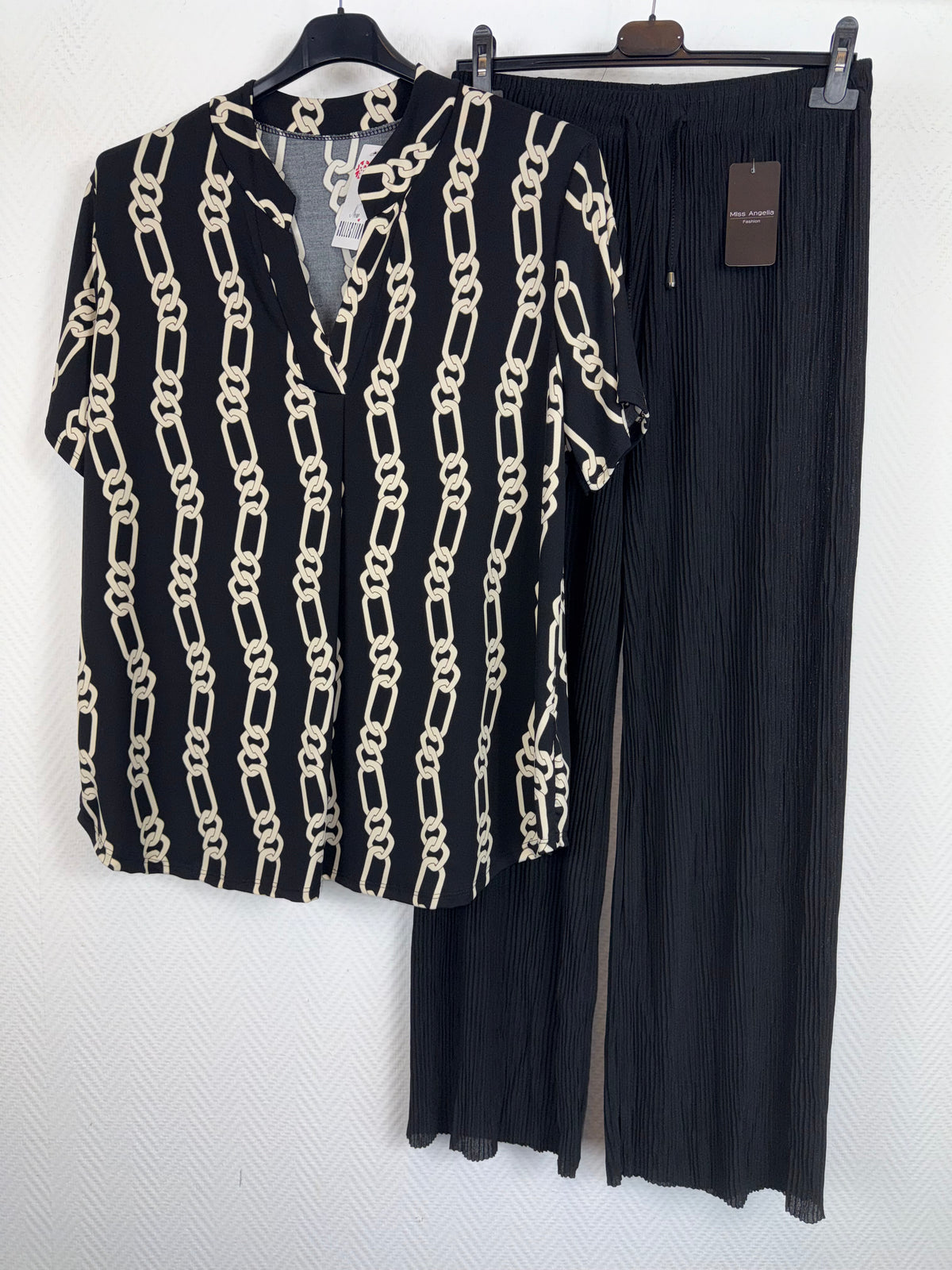 Travelshirt zwart print (2) 44/46/48/50