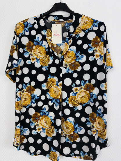 Travelshirt Fleur 42/44/46/48/50