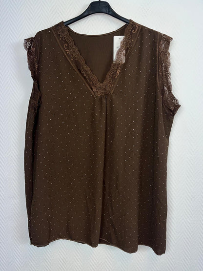 Hemdje Glamour met kapmouwtje 46/48/50