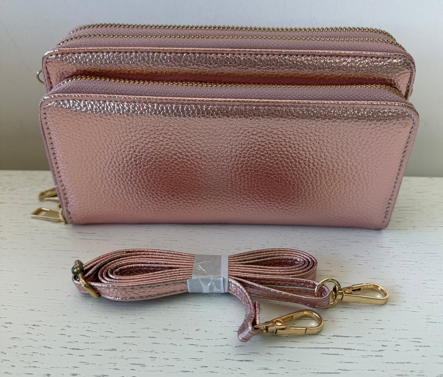 Portemonnee/mobiel/ tasjes metallic