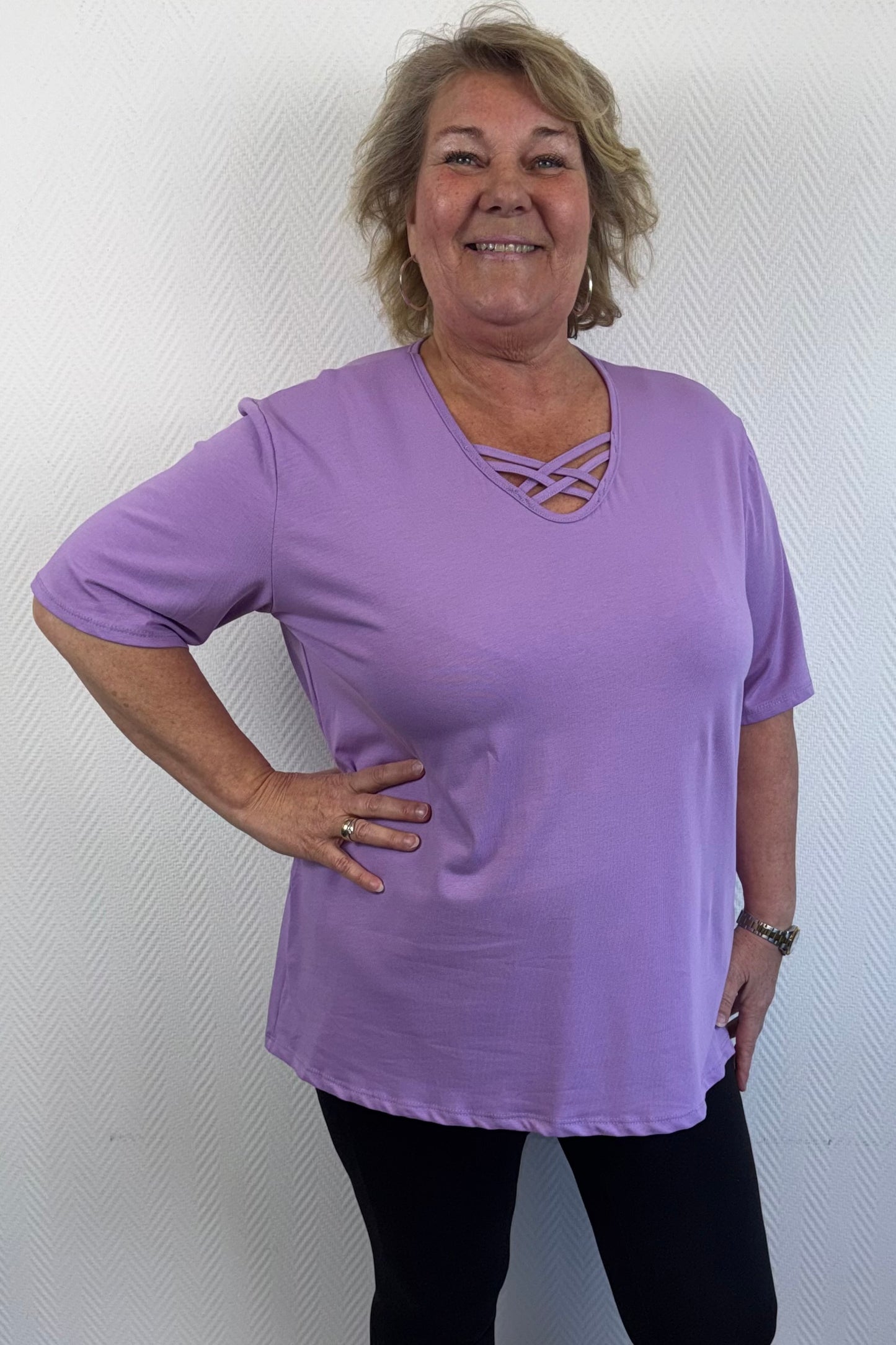 Shirt met kruisbandjes voorop 46/48/50
