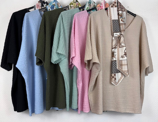 Shirts met sjaaltje 48/50/52