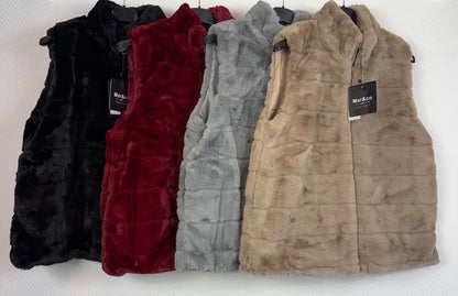 Bodywarmer van nep bont 42/44/46