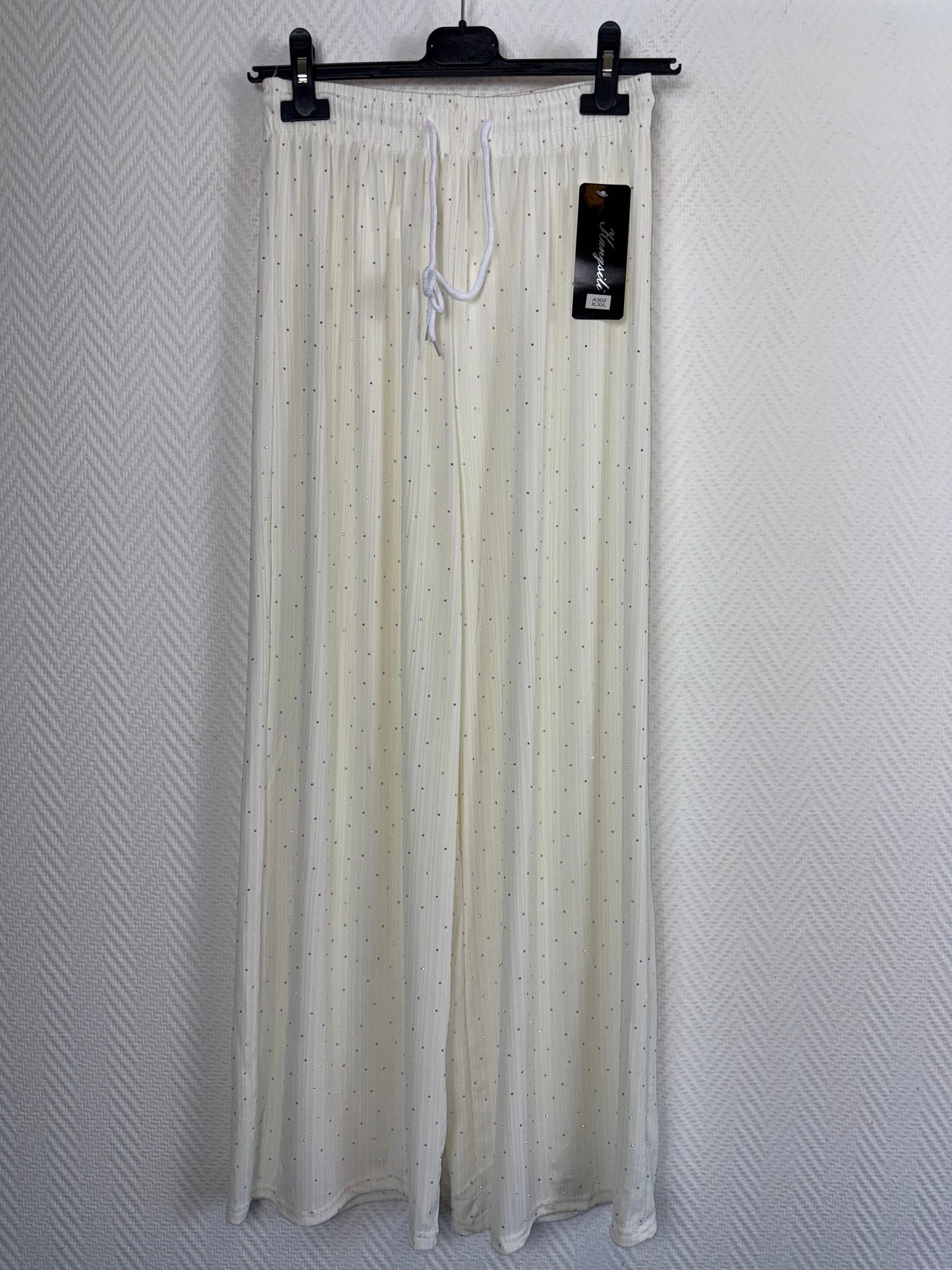 Plissé broek met studs 40/42/44/46