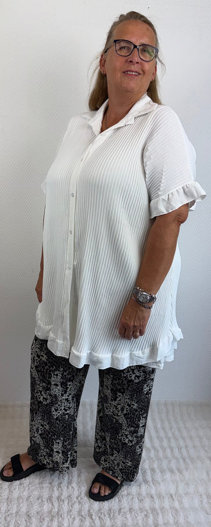 Plissé blouse Miranda 48/50/52/54