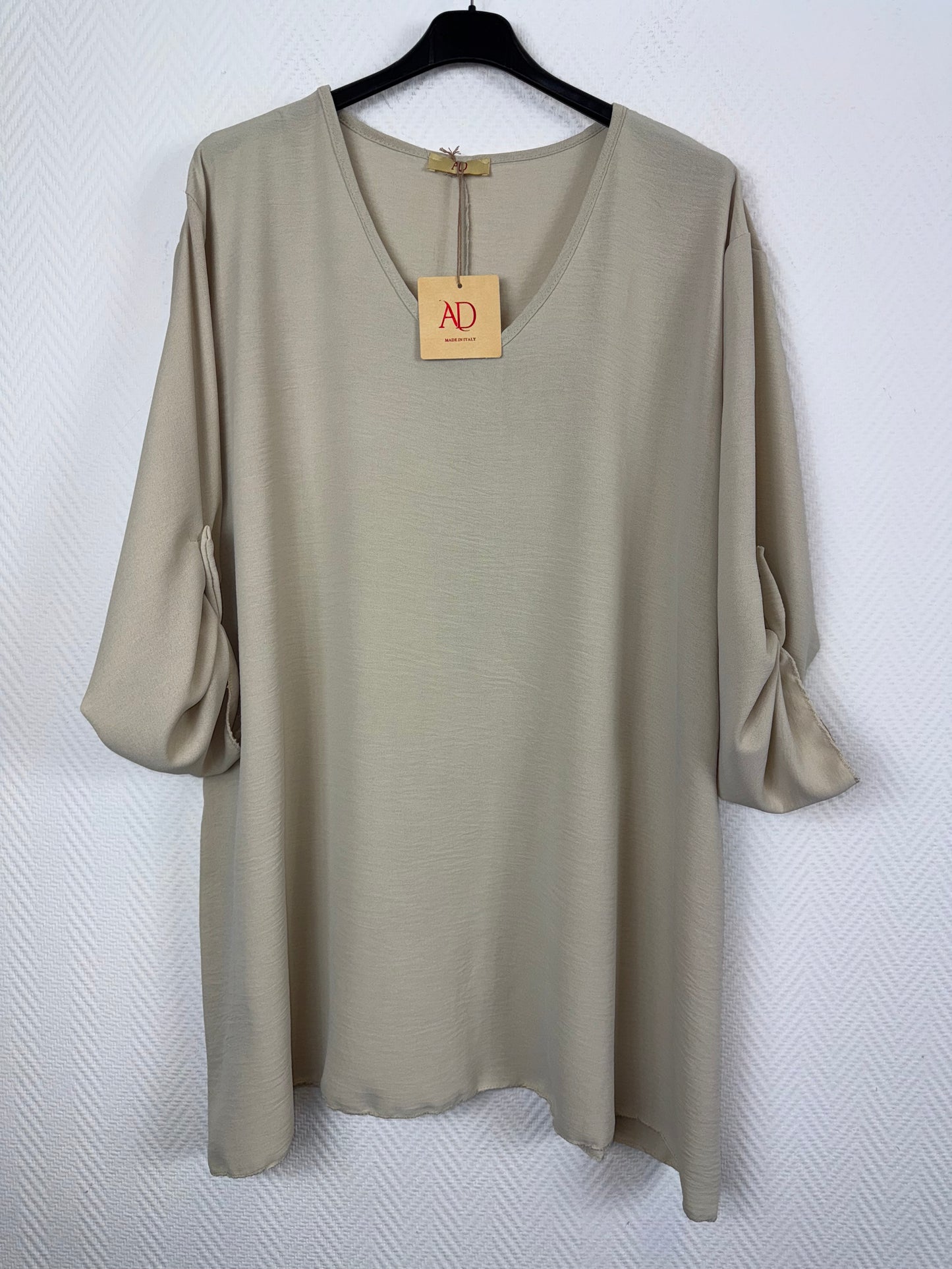 Basis A lijn tuniek met ophaalmouwen