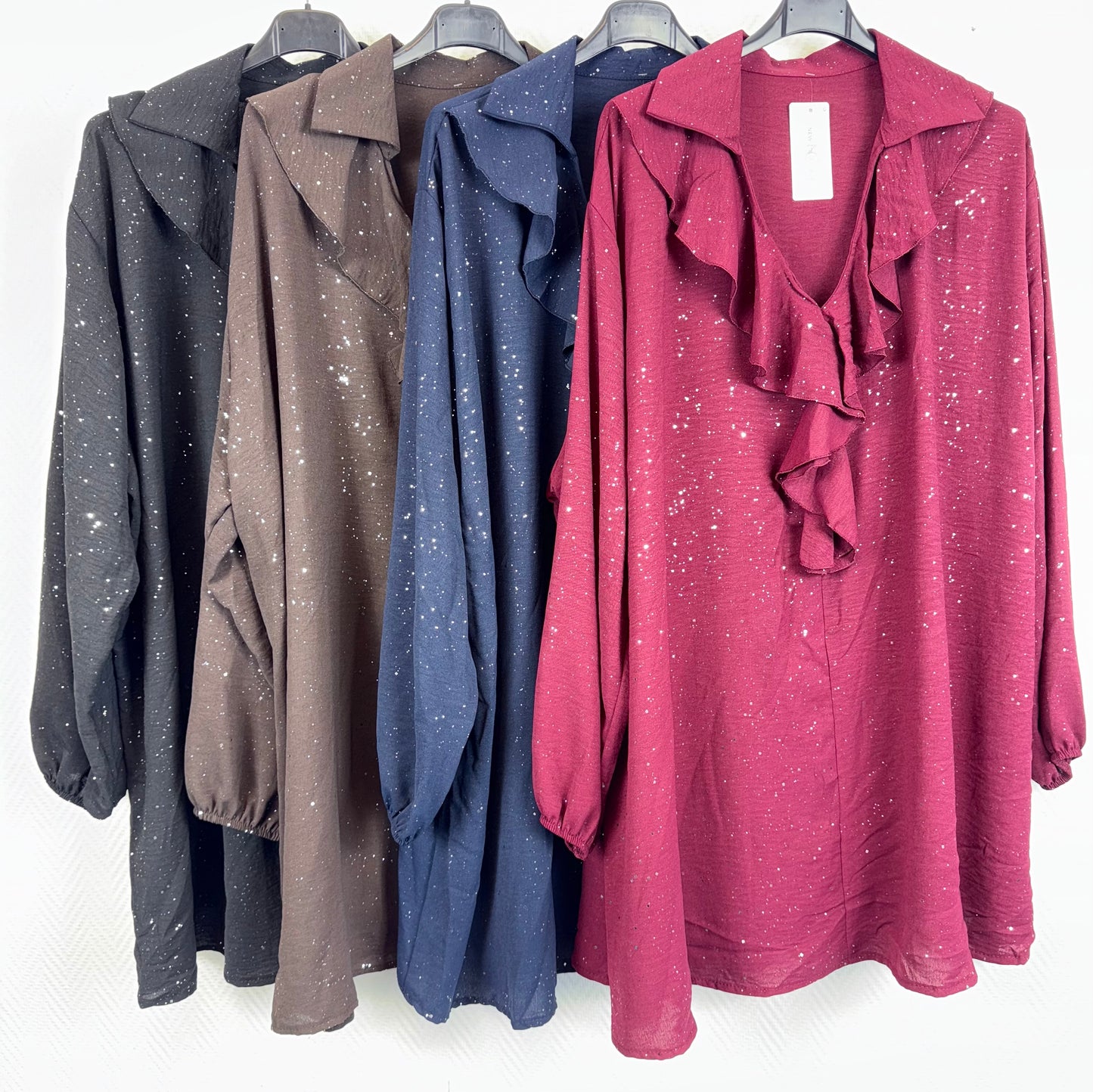 Roezel glitter blouse/tuniek 50/52/54