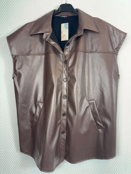 PU leren gilet 46/48/50