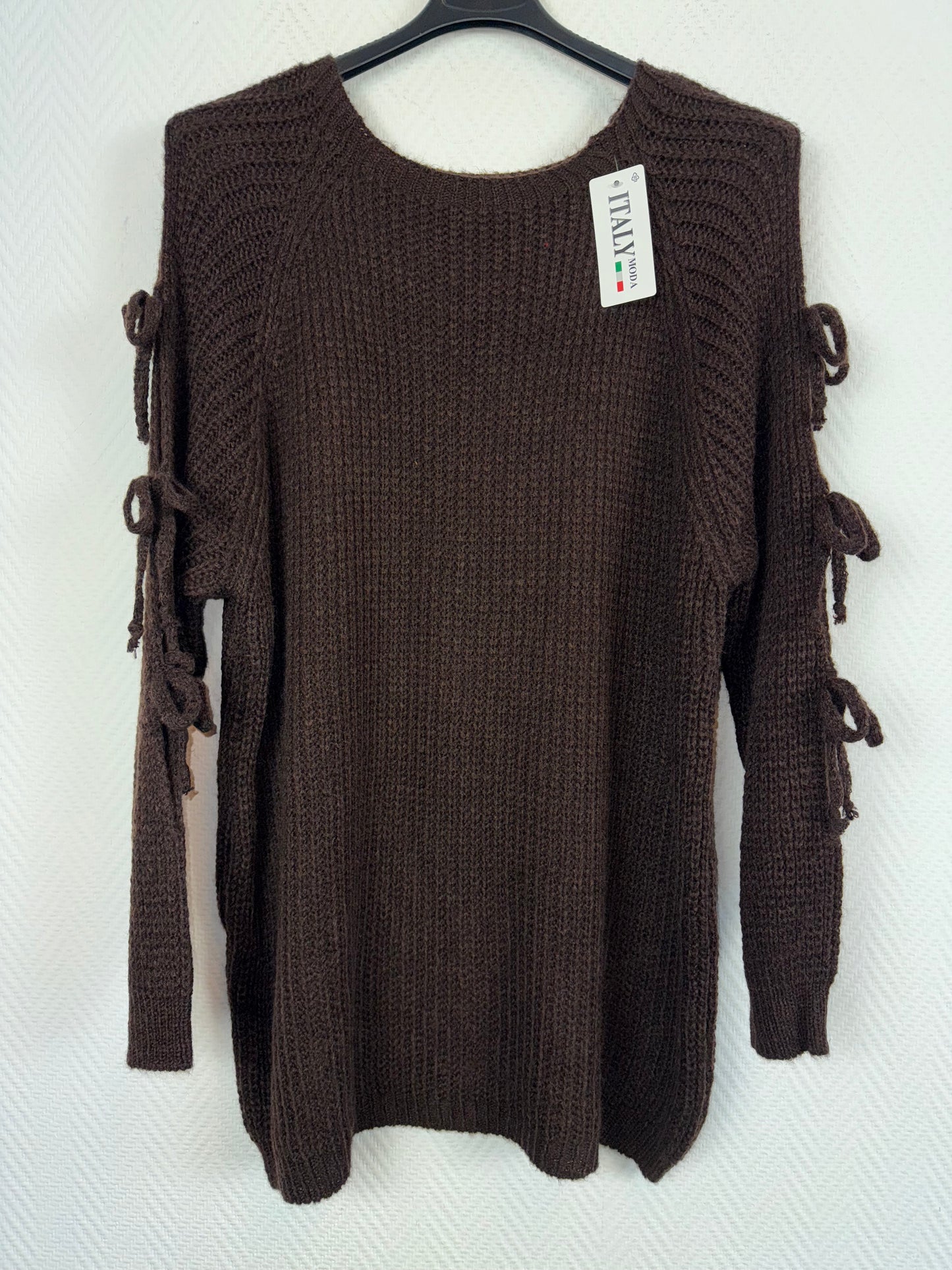 Gebreide trui met strikjes 44/46/48/50