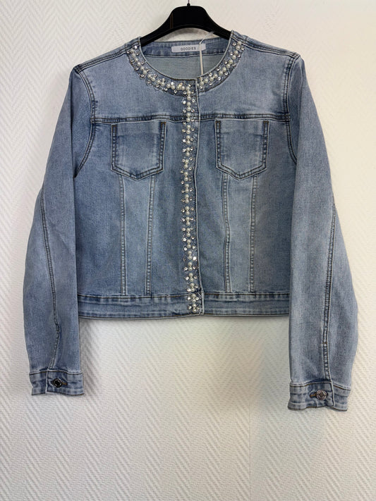 Kort spijkerjasje van Goodies Parel 40-42-44-46-48