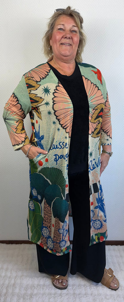 Lurex vesten print 40/42/46/48/50