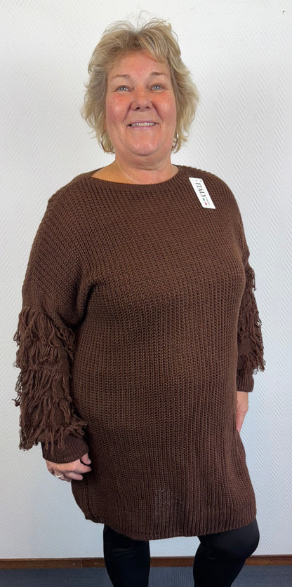 Lang gebreide trui/jurk Gerda 44/46/48/50/52