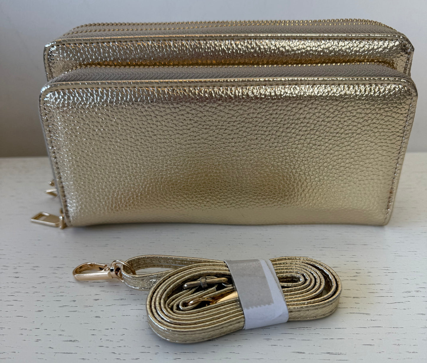 Portemonnee/mobiel/ tasjes metallic