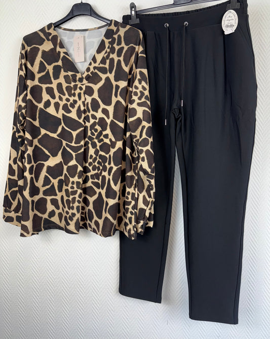 Set bruin/zwart 48/50