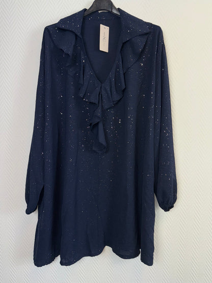 Roezel glitter blouse/tuniek 50/52/54