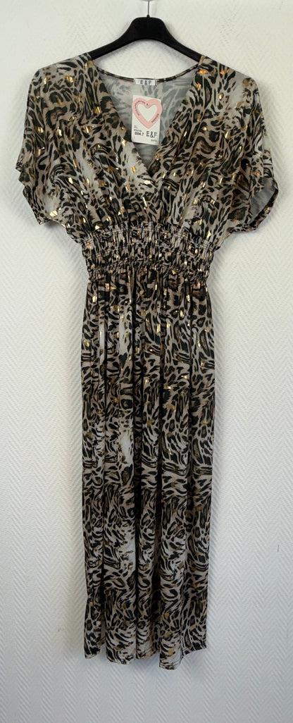 Lange jurk animal print 40/42/44/46/48/50