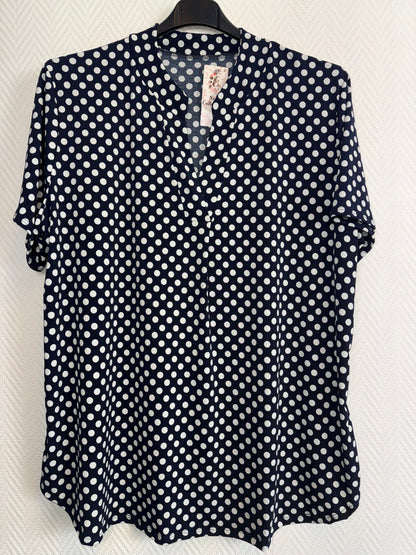 Travelshirt polkadot 40/42/44/46/48/50