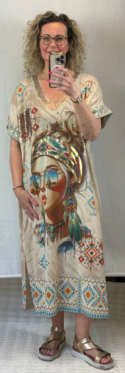 Lurex jurk 42/44/46/48/50