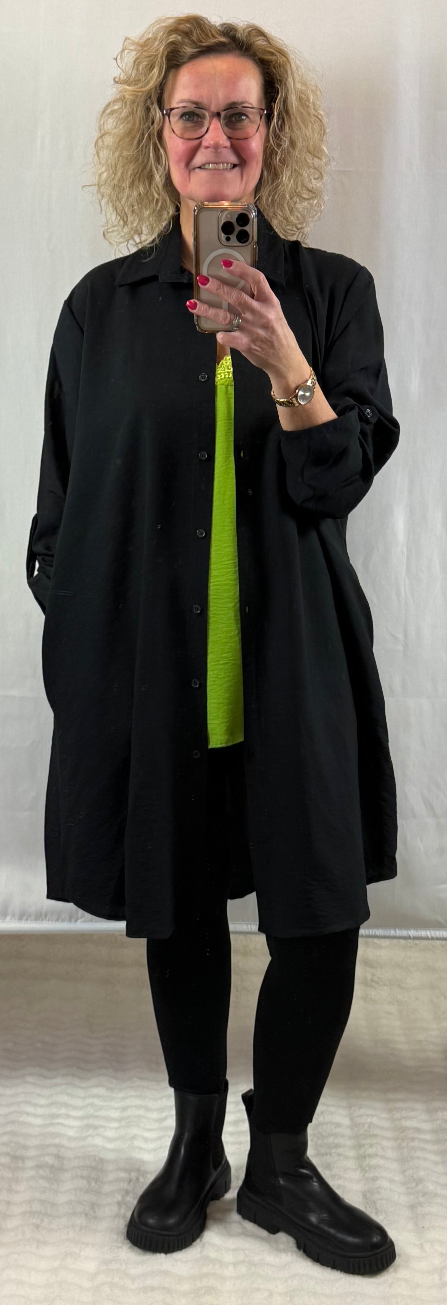 Lange blouse/tuniek/jurk 42/44/46/48