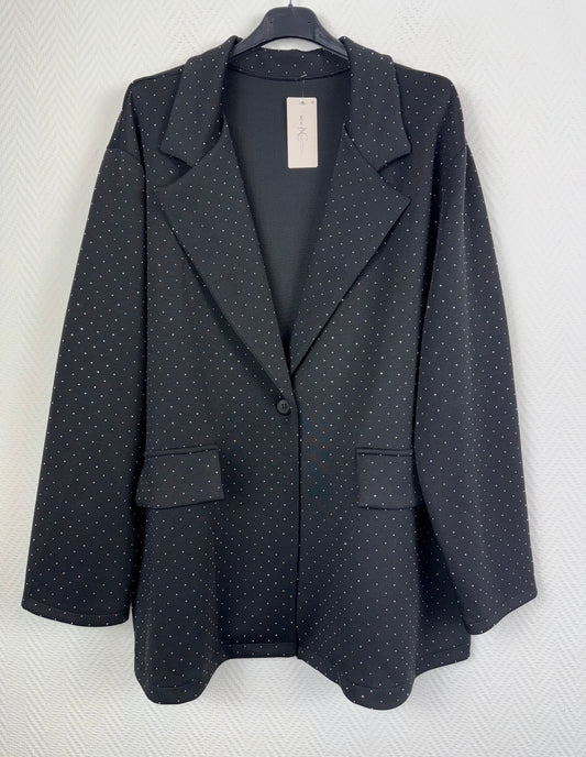 Comfy jogging blazer met strass steentjes 48/50/52/54