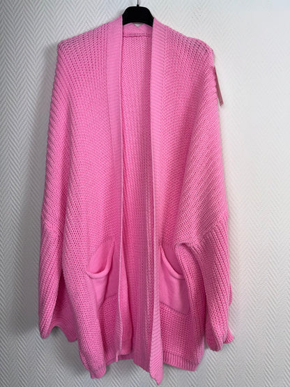 Kort gebreid vest met zakken 44/46/48/50/52/54