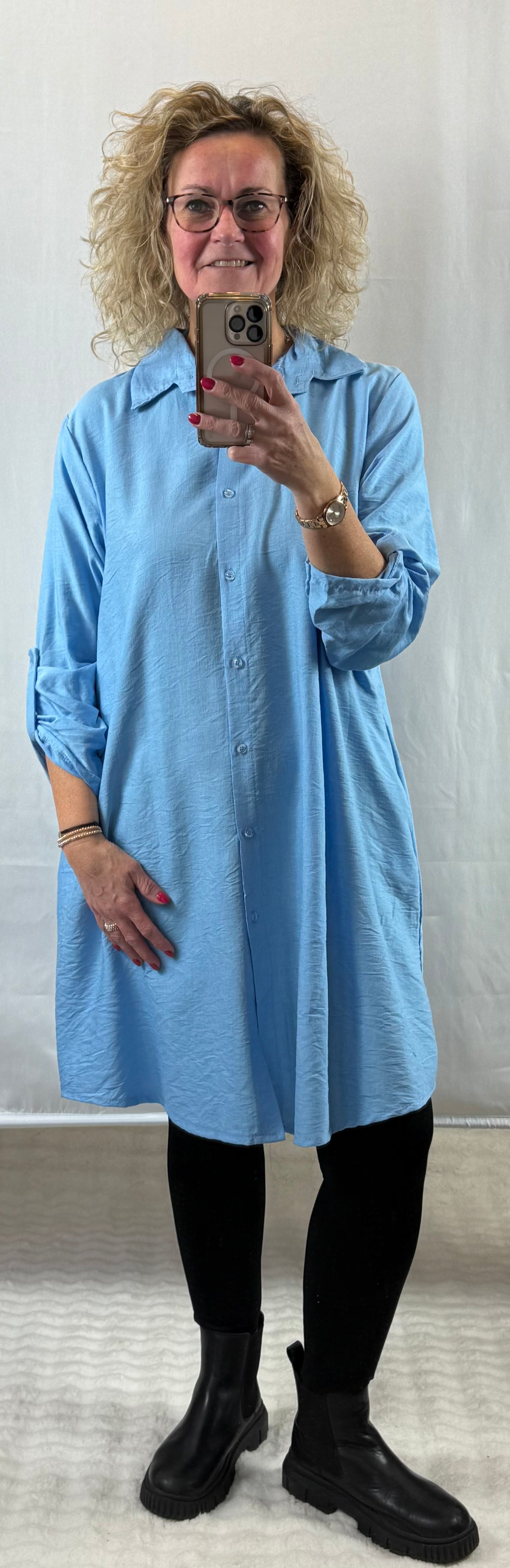 Lange blouse/tuniek/jurk 42/44/46/48