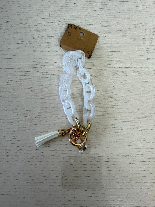 Telefoon koord kort wit