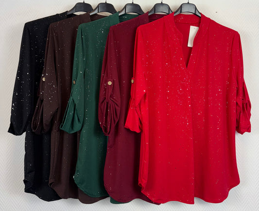 Glitter travelshirt Mia 42/44/46/48