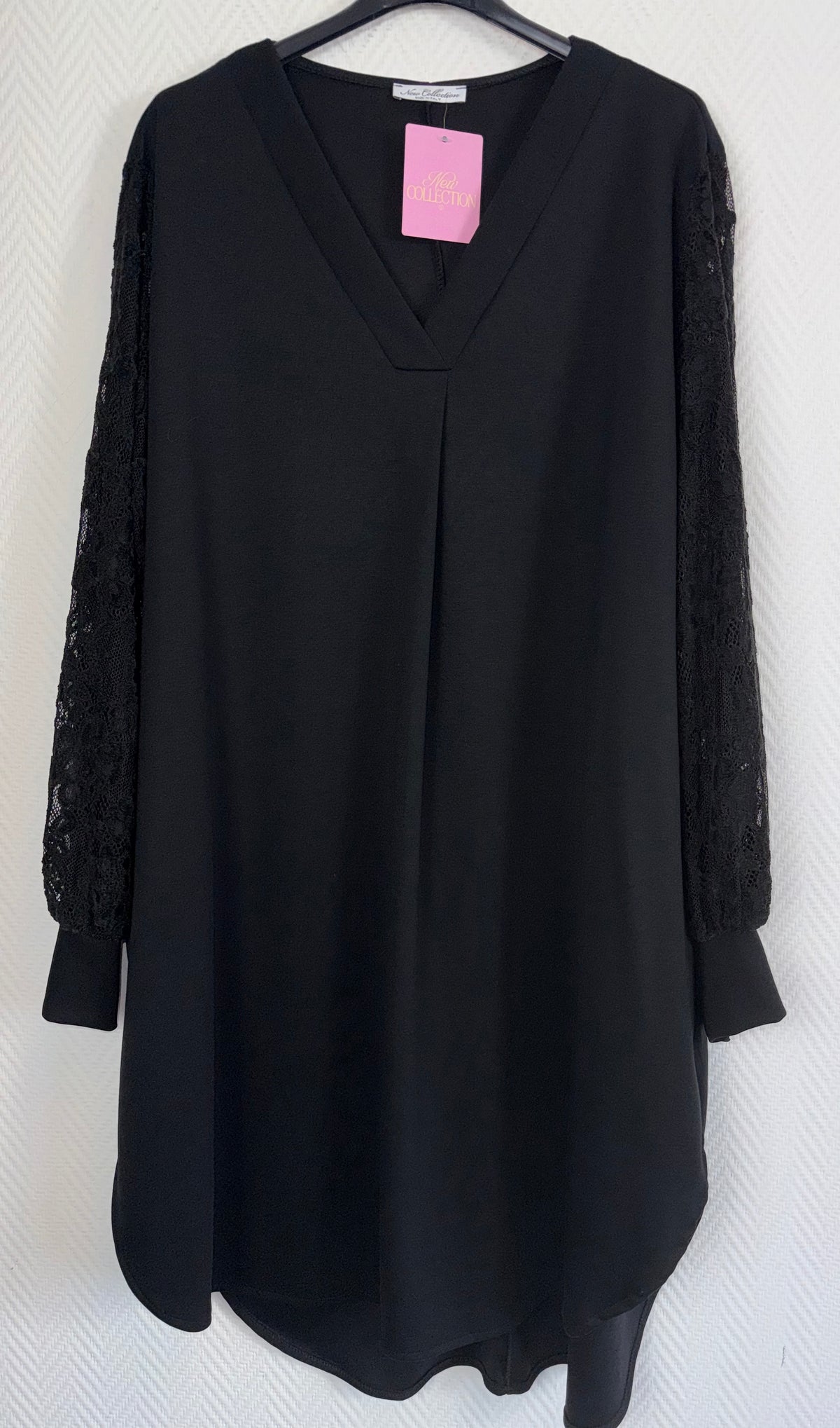 Lang tuniek/jurkje met kanten mouwen en GRATIS legging 48/50/52