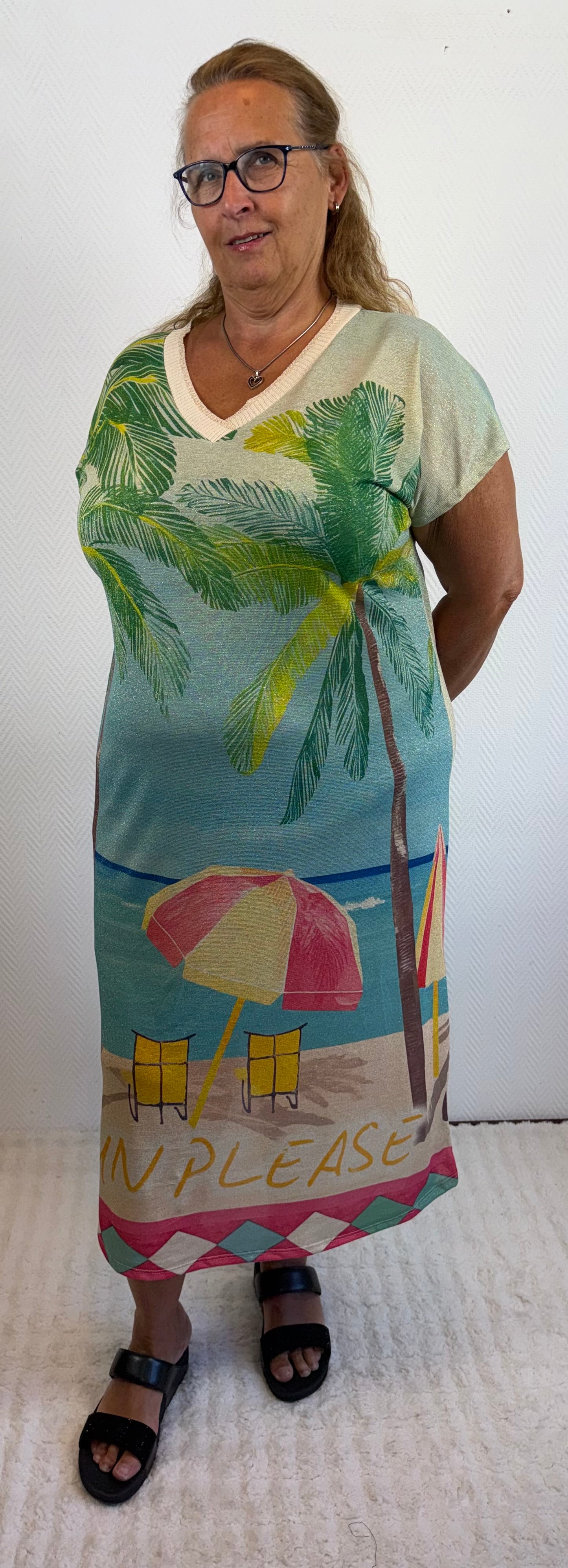 Lurex jurk Soleil 42/44/46/48