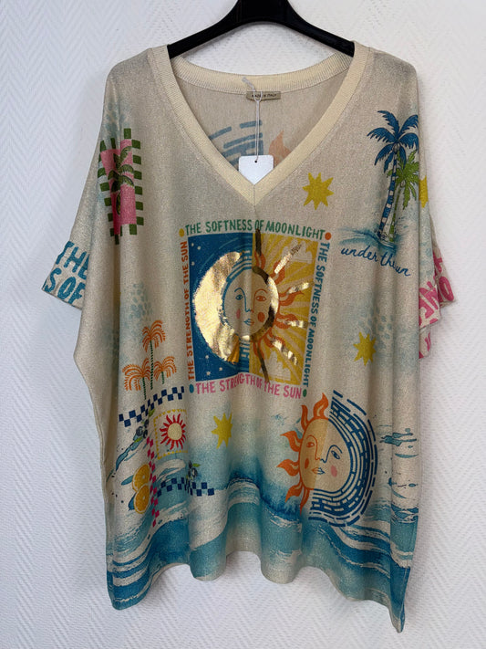 Lurex shirt Sun 50/52/54