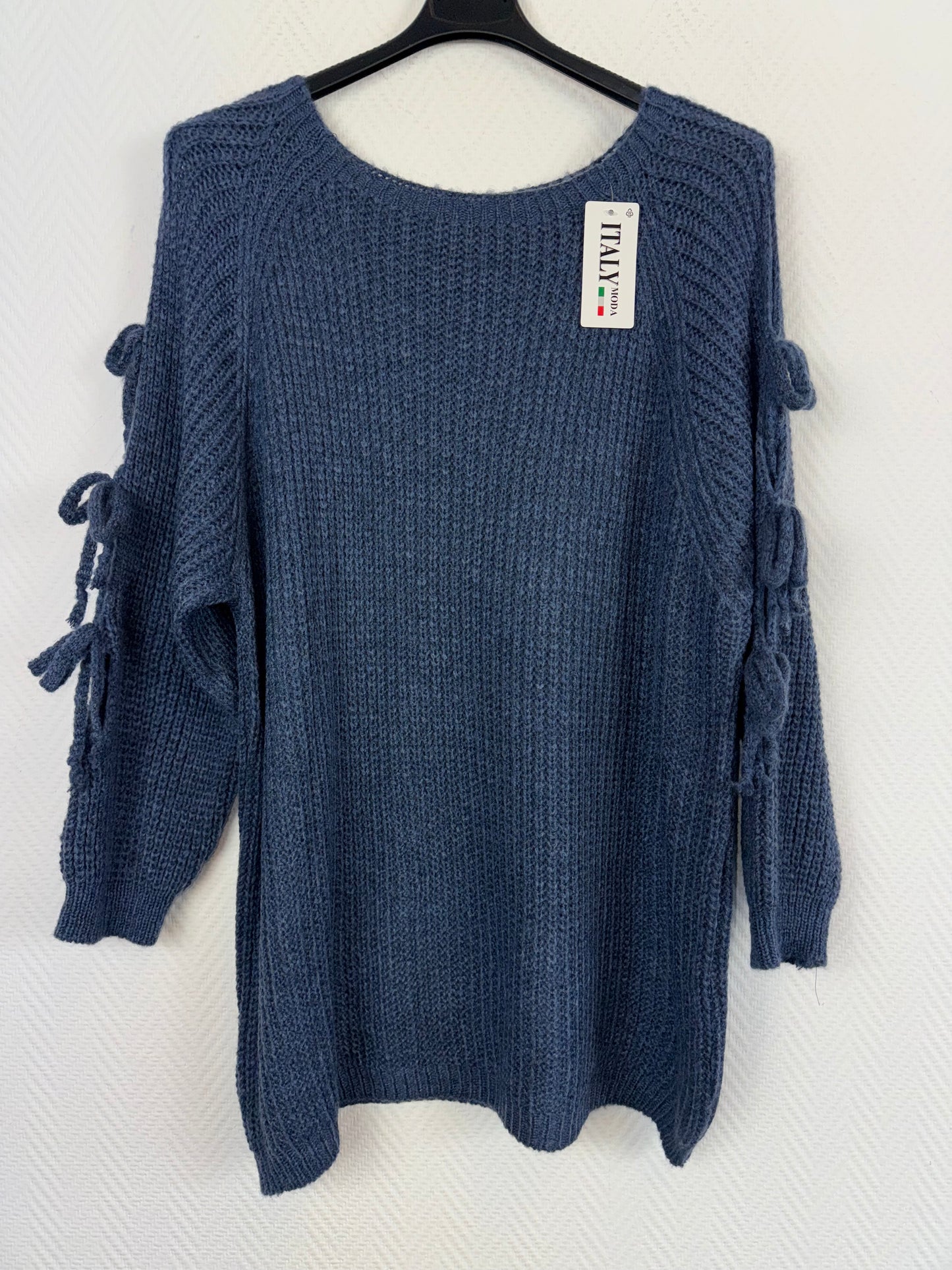 Gebreide trui met strikjes 44/46/48/50