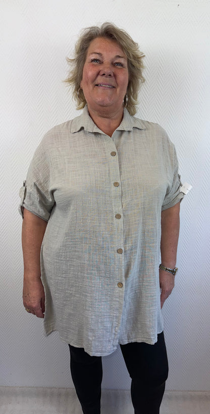 Linnen look blouse 48/50/52