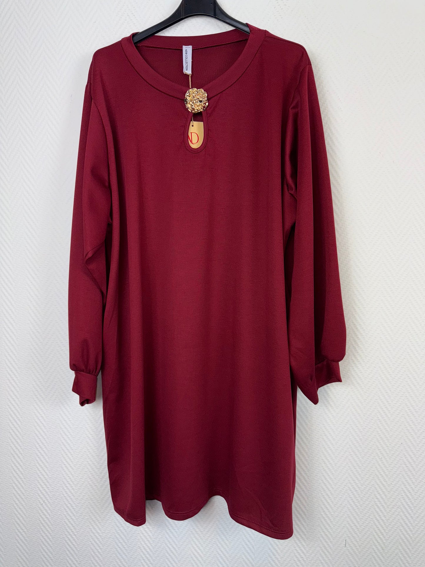 Sweat Dress met broche 48/50/52